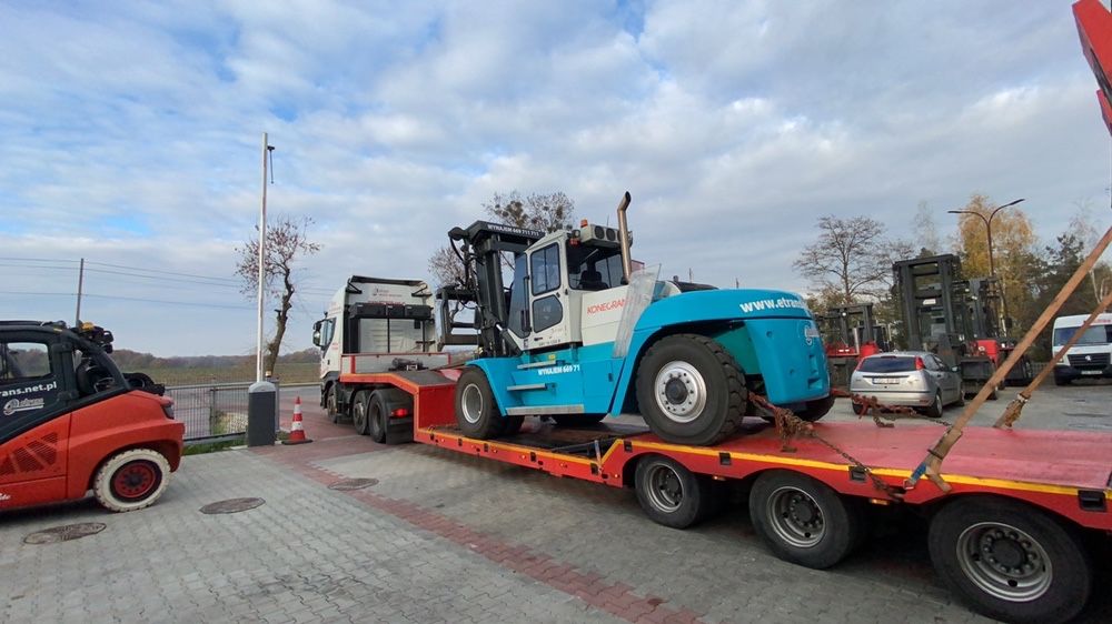 Wynajem wózka widłowego 20ton 25ton KALMAR / SMV Relokacje maszyn
