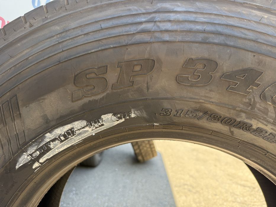 H25- 315/80/22,5 Dunlop SP346- bez napraw
