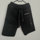 Czarne spodenki cargo XYXIONGMAO z wieloma kieszeniami – nylon/elastan