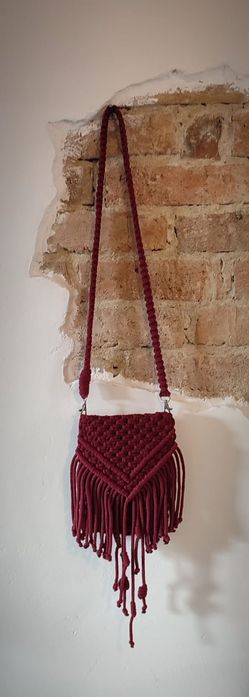 Torebka listonoszka makrama rękodzieło prezent