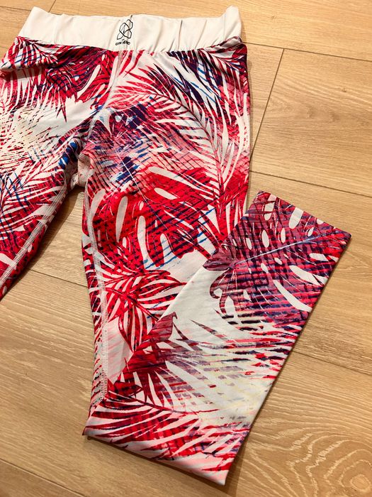 Legginsy Gym Hero w różowe wzory rozmiar M, stan idealny