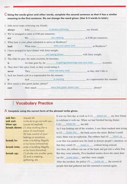 Grammar vocabulary practice upper intermediate b2 answers