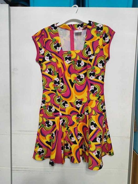 Strój przebranie sukienka lata 80 38