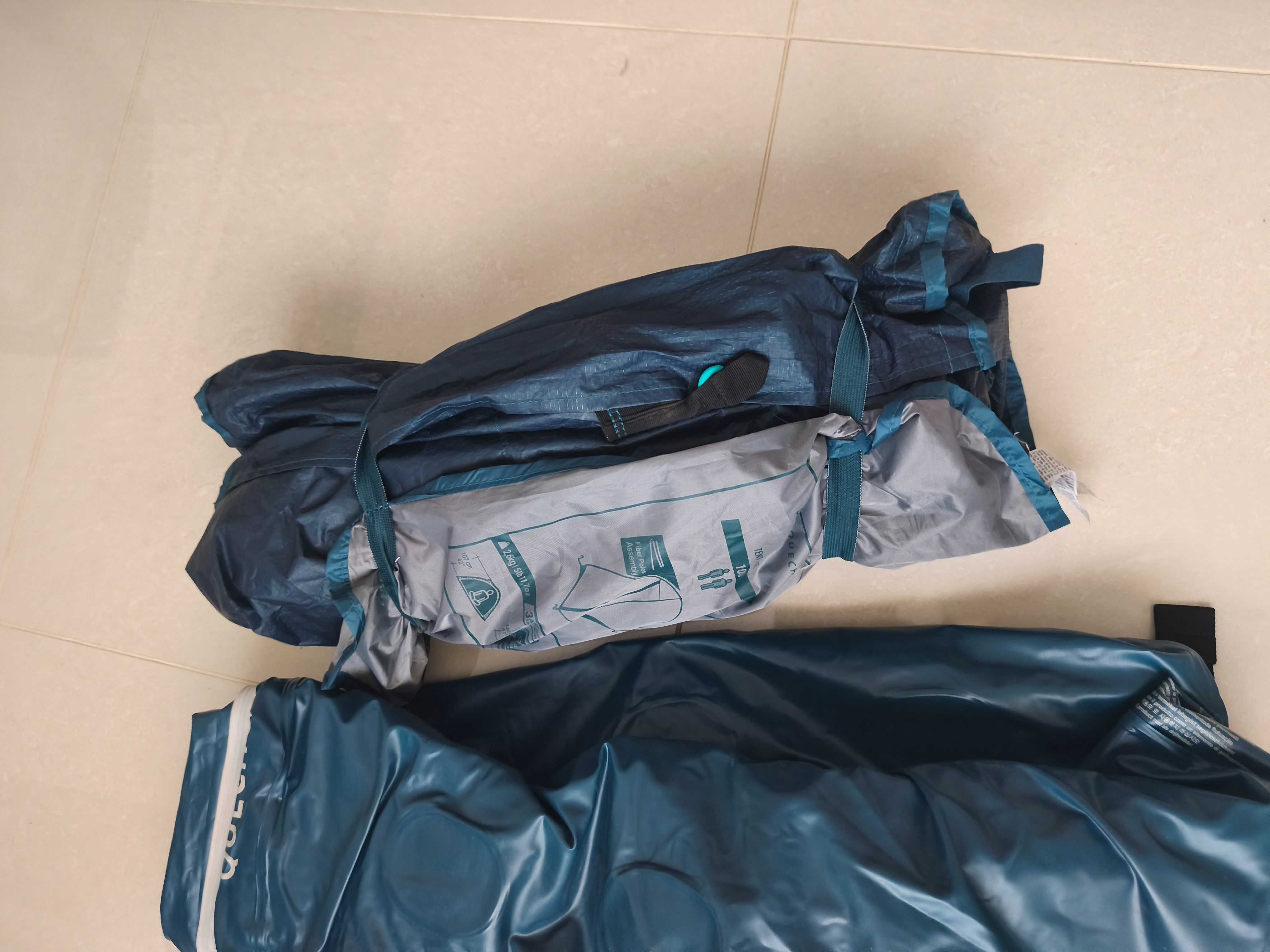 'PACK' Campismo, tenda 2 pessoas, saco cama, colchao insuffavel,drybag