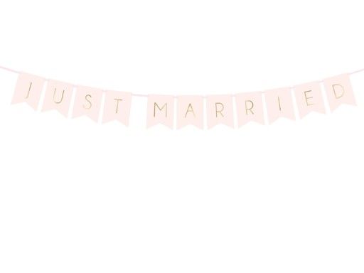 baner weselny nowy JUST MARRIED