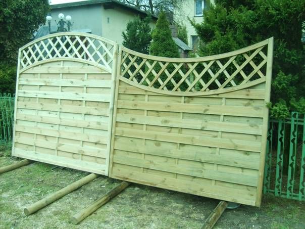 Płot Pergola 2 Łuki Wklęsłe Impregnowany Solidny Płoty Pergole