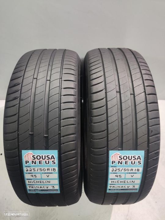 2 pneus semi novos 225-50r18 michelin - oferta dos portes 130 EUROS