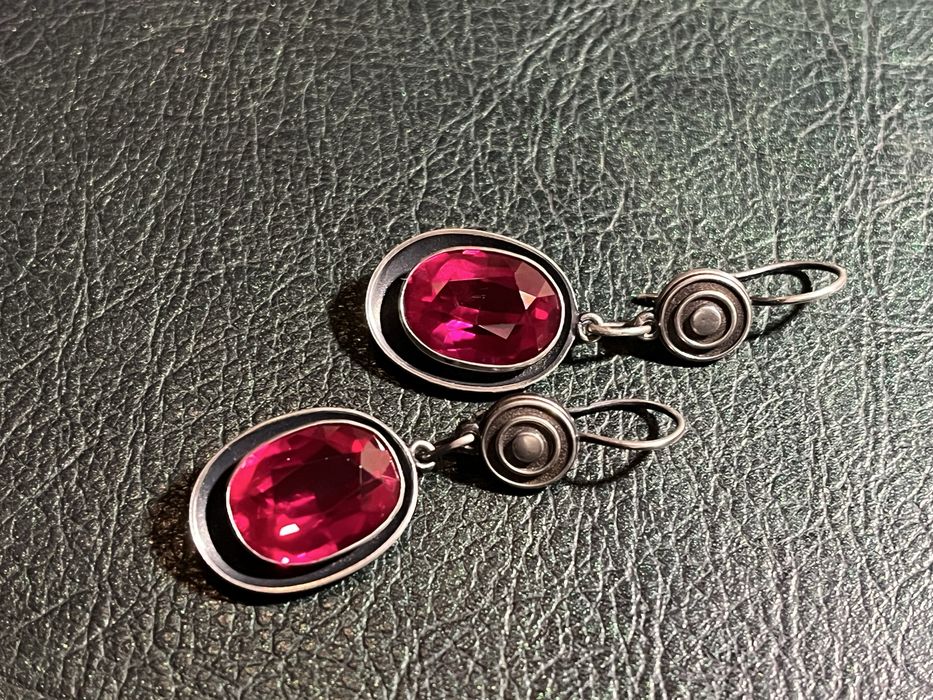 Редкие серьги Свердловск ,рубин 875