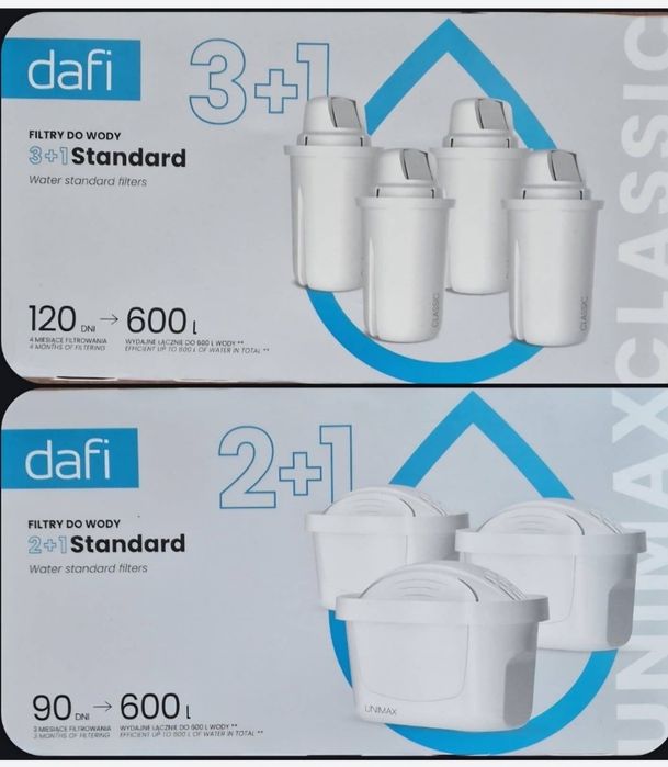 Filtry do wody Dafi Unimax oraz Classic