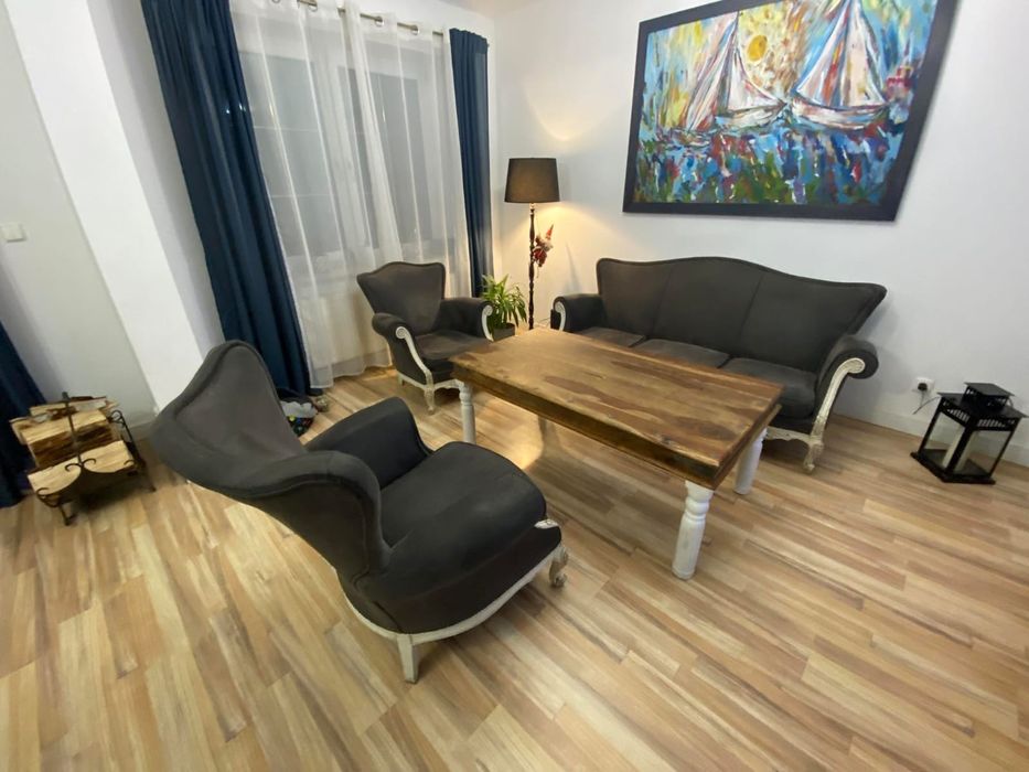 Zestaw wypoczynkowy Ludwik 3+1+1 - glamour