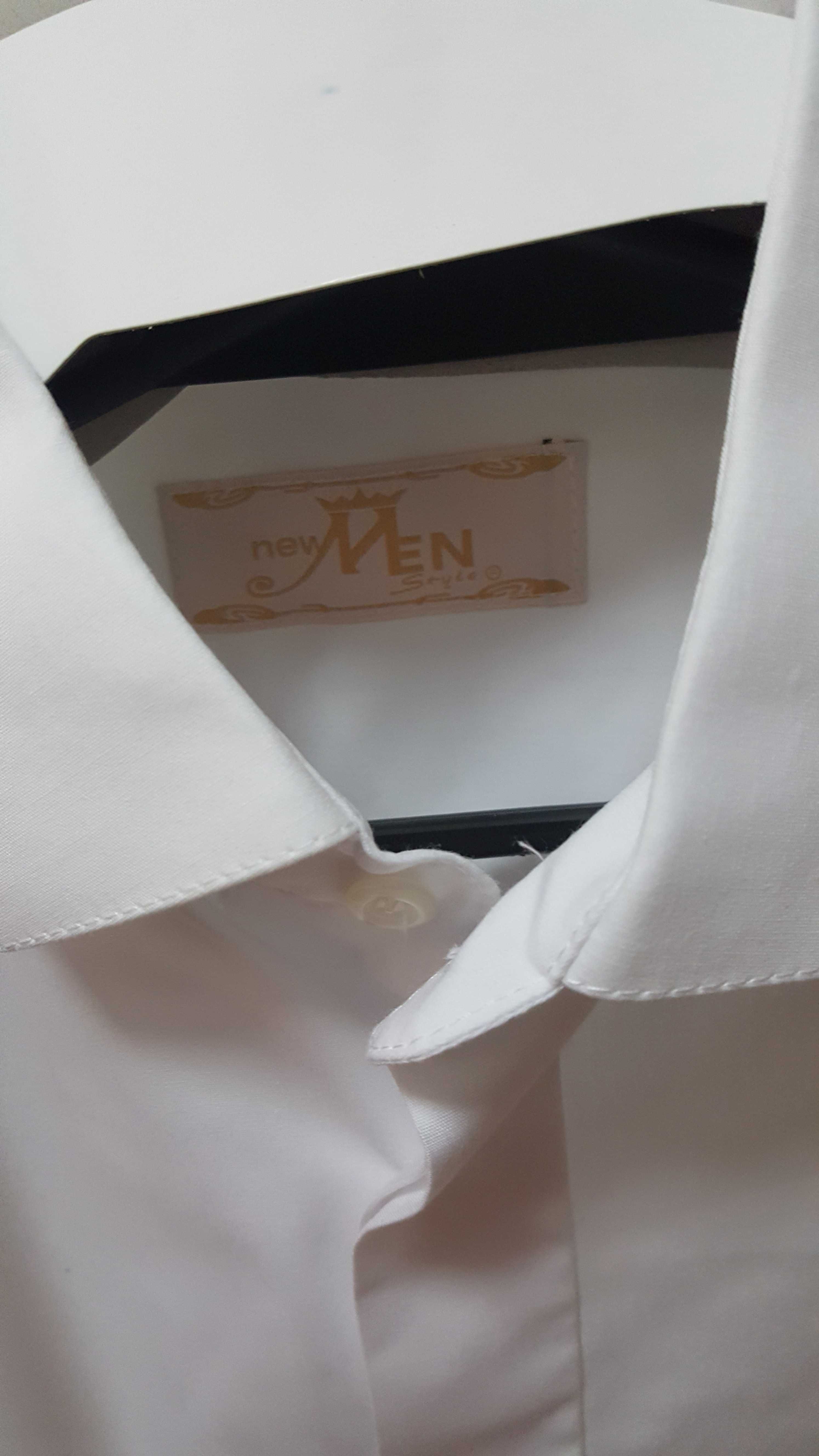 VISTULA, Wólczanka, New Men r. 42, 43 4x Białe koszule ZESTAW