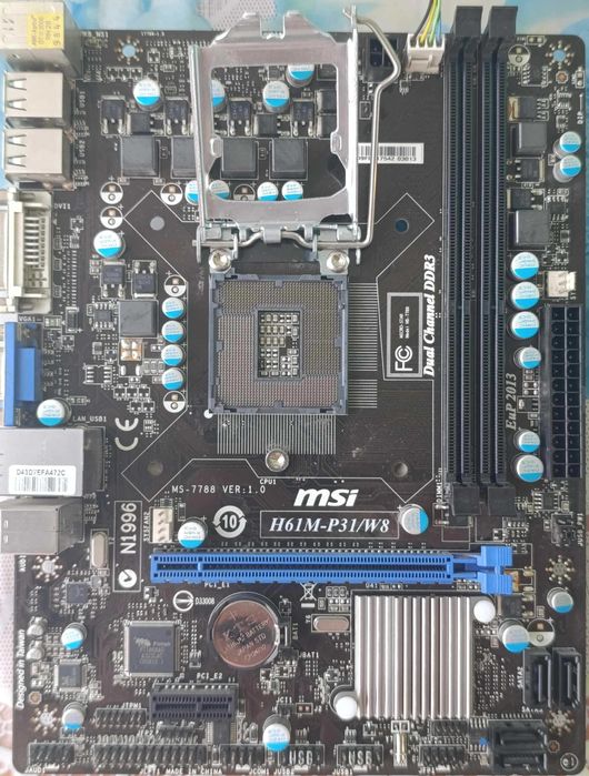 материнська плата MSI H61M-P31/W8 socket 1155