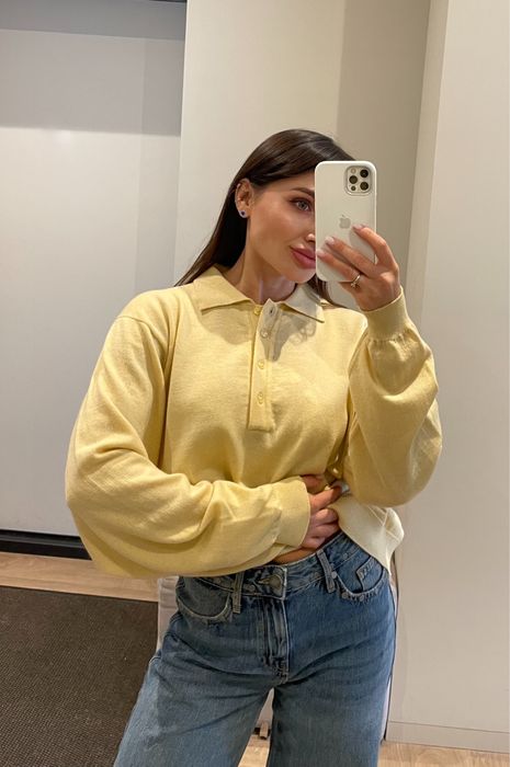 Стильне брендове поло светр L/Onesize