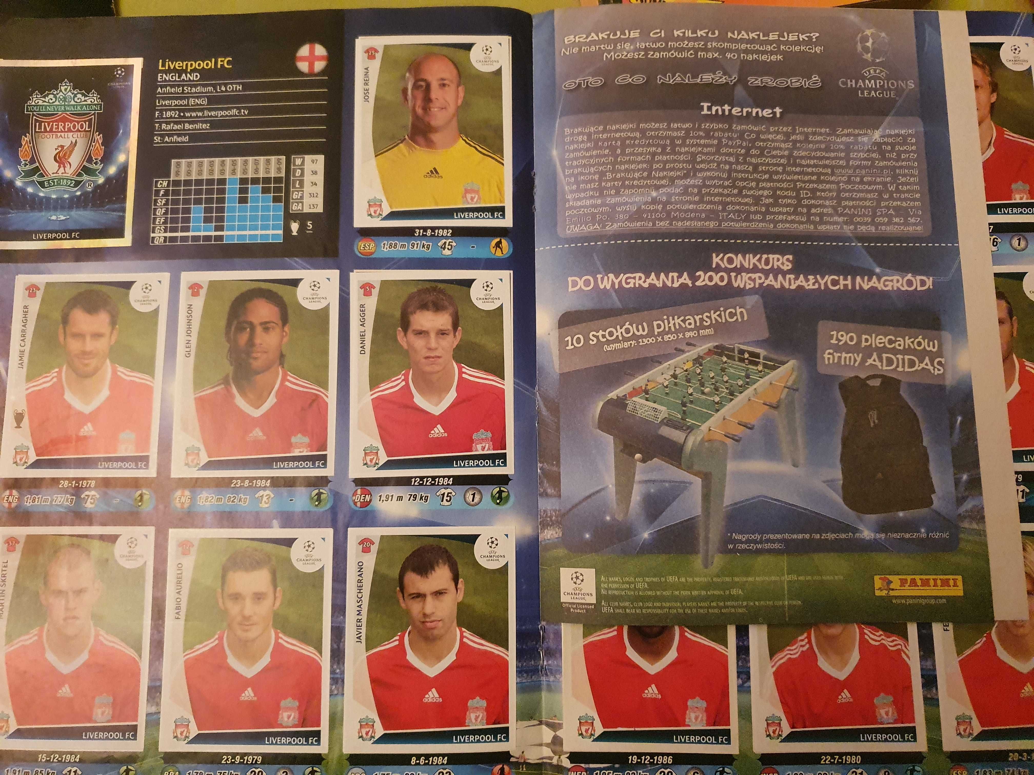 Album z naklejkami Panini Champions League 09/10