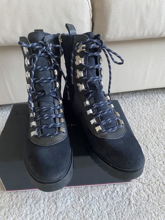Tommy Hilfiger Padded Nylon Lace Up Boot damskie buty skóra 40/25,5 cm