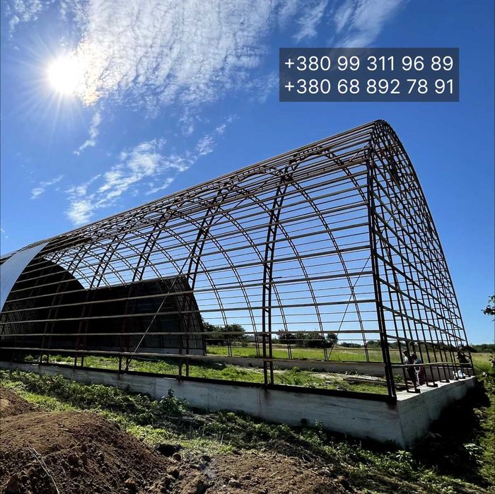 Строим ангары склады под ключ 10х18, 12х30, 15х40, 18х60, от 2000 грн