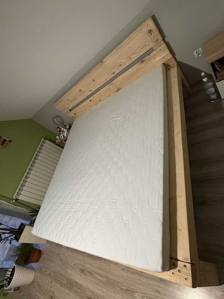 Nowe lóżko z belek 180x200