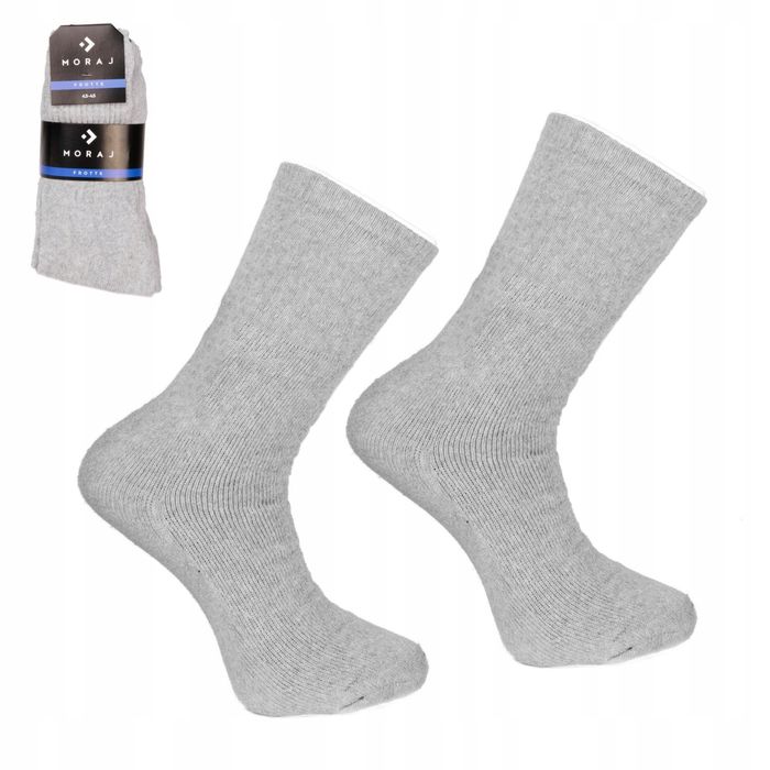 Skarpetki Bawełniane Skarpety Grube Ciepłe Męskie Frotte  Moraj 39-42