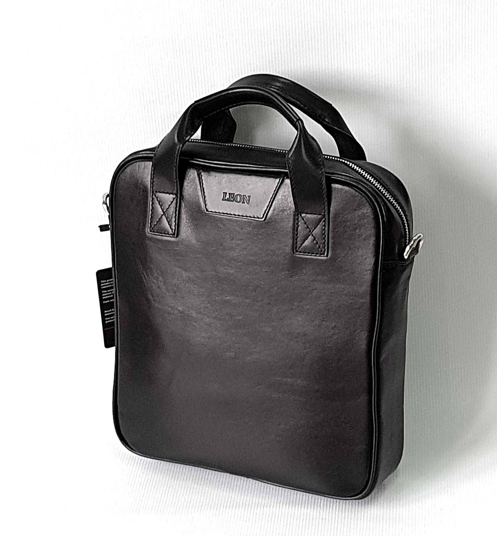 Кожаная мужская сумка Leon M-70 под формат А4.