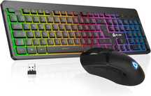 Zestaw KLIM Tandem Klawiatura+Mysz Zestaw Bezprzewodowy RGB dla graczy