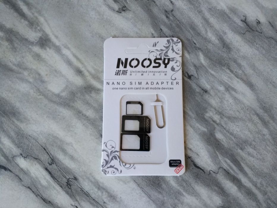 Комплект из переходников Micro Sim, Mini Sim и Nano Sim + ключ скрепка