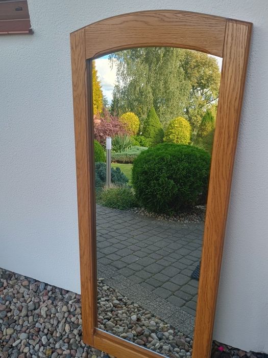 Lustro z dębową ramą 140x60
