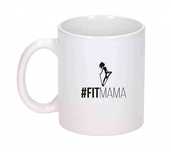 Kubek biały "#Fitmama" / HPBA