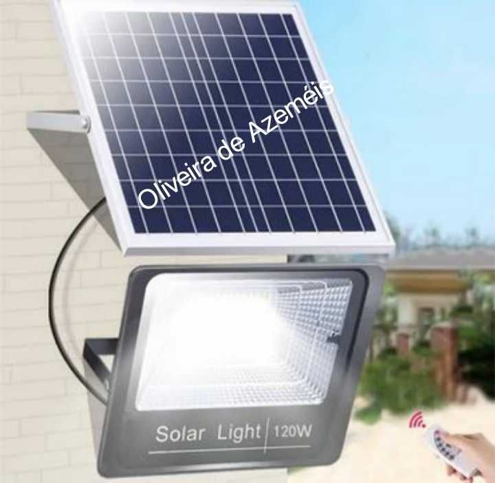 Holofote solar com painel separado 60w