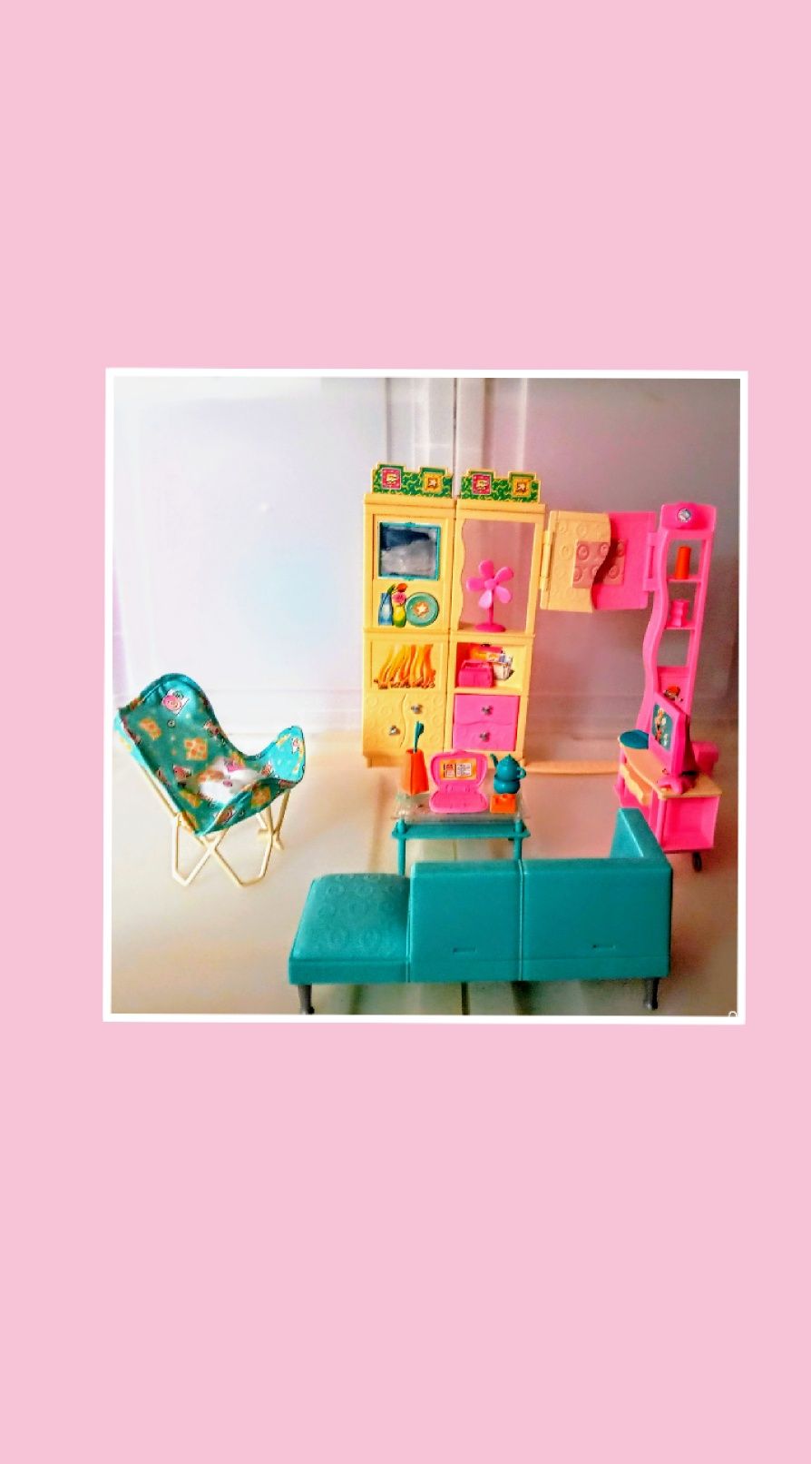 Barbie sala de estar All around home ano 2000.