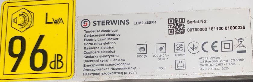 Corta-relva elétrico STERWINS 1800W 46CM