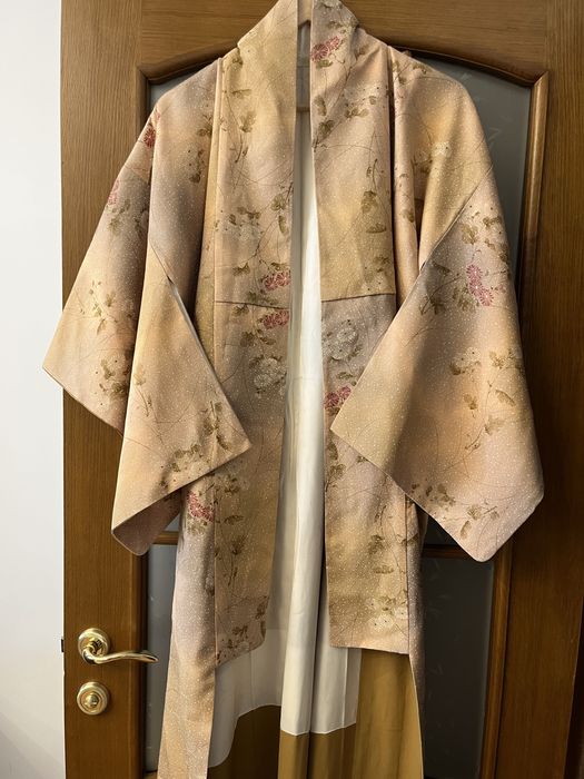 Вінтажне японське жіноче кімоно халат накидка