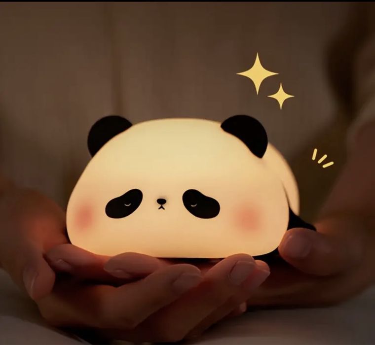 Нічник силіконовий у вигляді панди з акумулятором