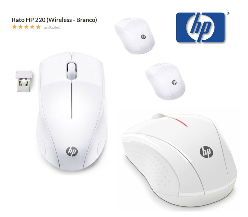 Rato HP 220 (Wireless - Branco)