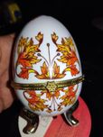 Jajko szkatułka porcelanowe stare