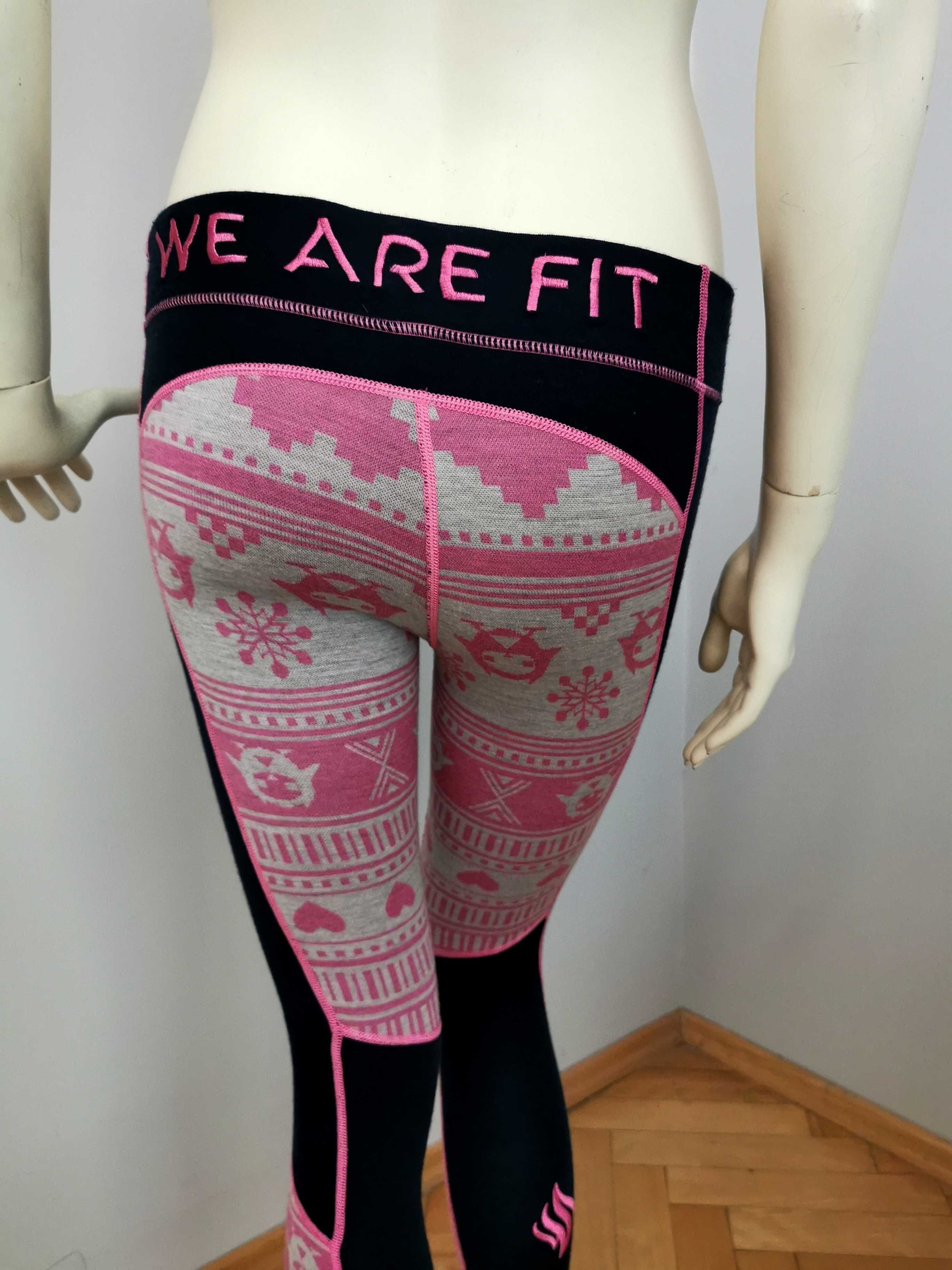 We Are Fit - Cudne Damskie Legginsy Wełna Merino XS Nowe !!!
