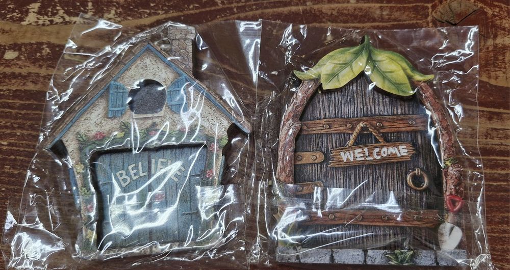 Miniaturowe figurki drzwi dom elfa 2 szt