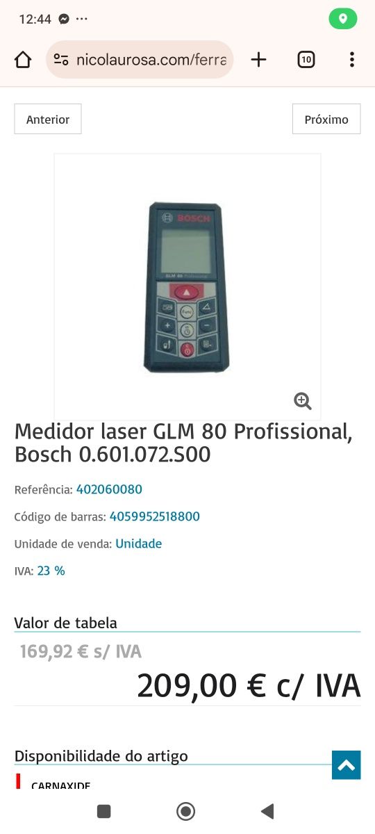 Medidor lazer profissional Bosh