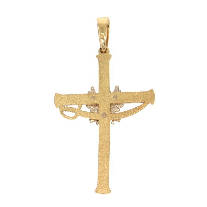 Złoty krzyżyk z Orłem krzyż Bóg Honor Ojczyzna złoto pr. 585 ZK086