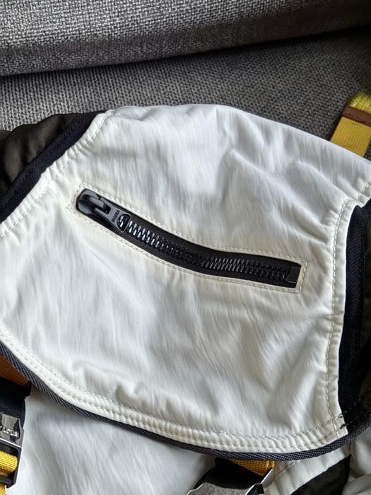 Великий кольоровий рюкзак bimba y lola білий хакі жовтий соломяний