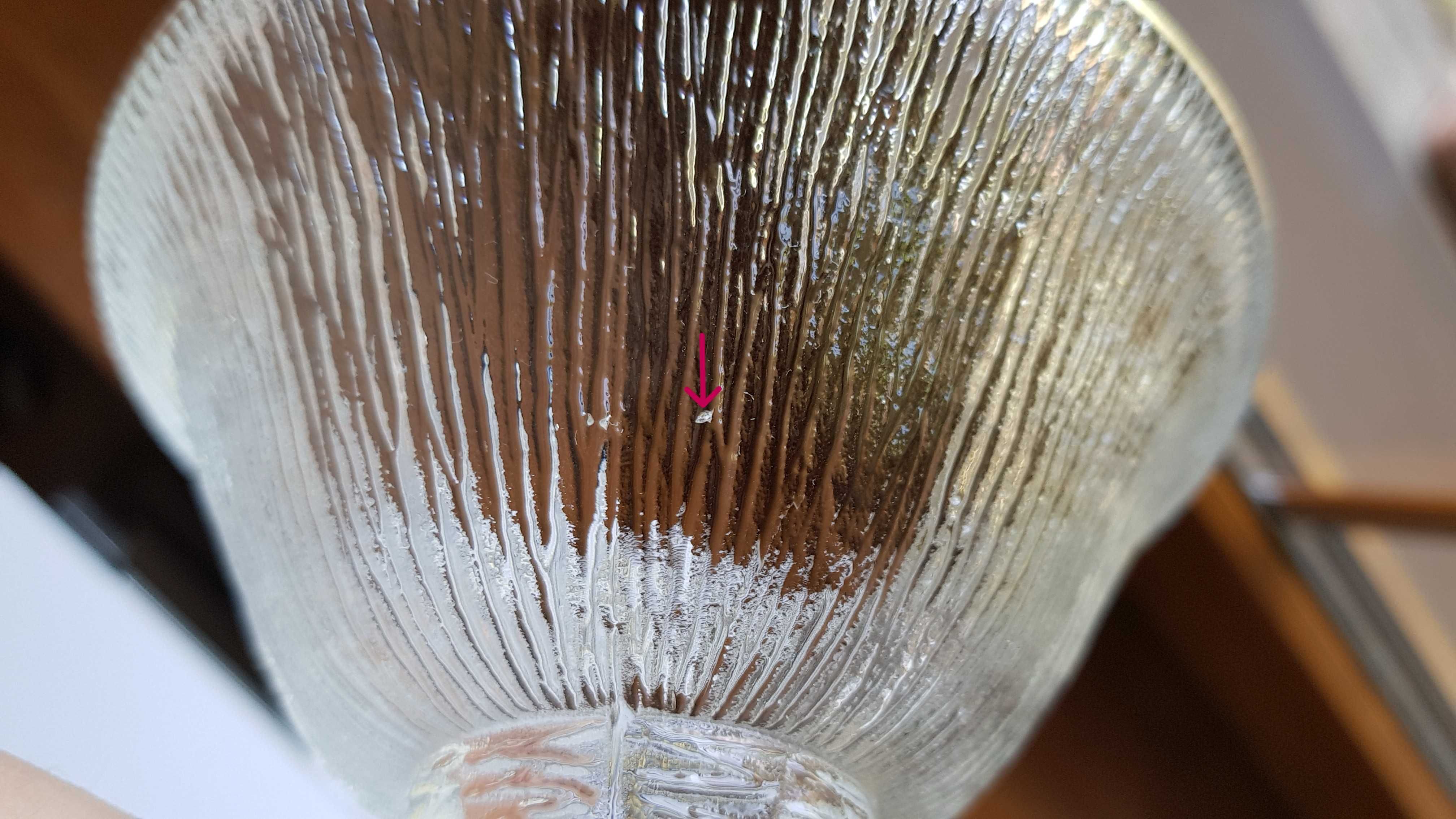 Świecznik kolumnowy / lichtarz Cora (ok. 22,2 cm), Ząbkowice szkło PRL