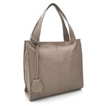 VERA PELLE torebka skórzana shopper klasyczna na ramię V074 taupe