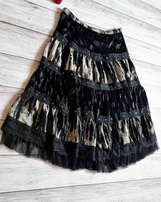 Стім панк спідниця у складку пишна неформальна