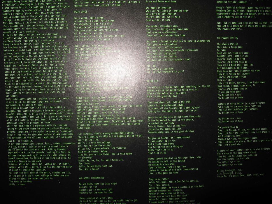 Виниловый Альбом ROGER WATERS ‎–Radio K.A.O.S.- 1987 *Оригинал (NM)