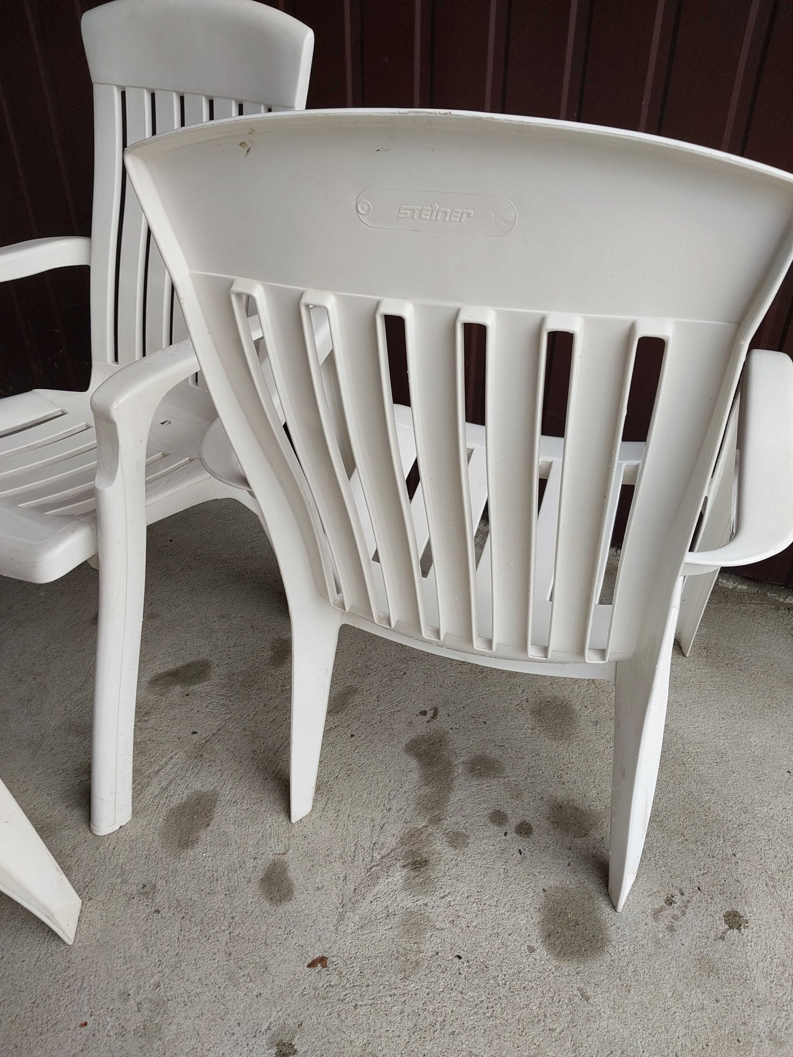 plastikowe krzesła ogrodowe  , wysokie oparcie / 837