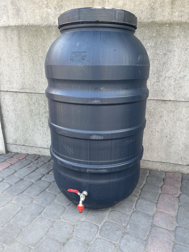 Pojemnik 220l z kranem na deszczówkę wodę zbiornik beczka 220