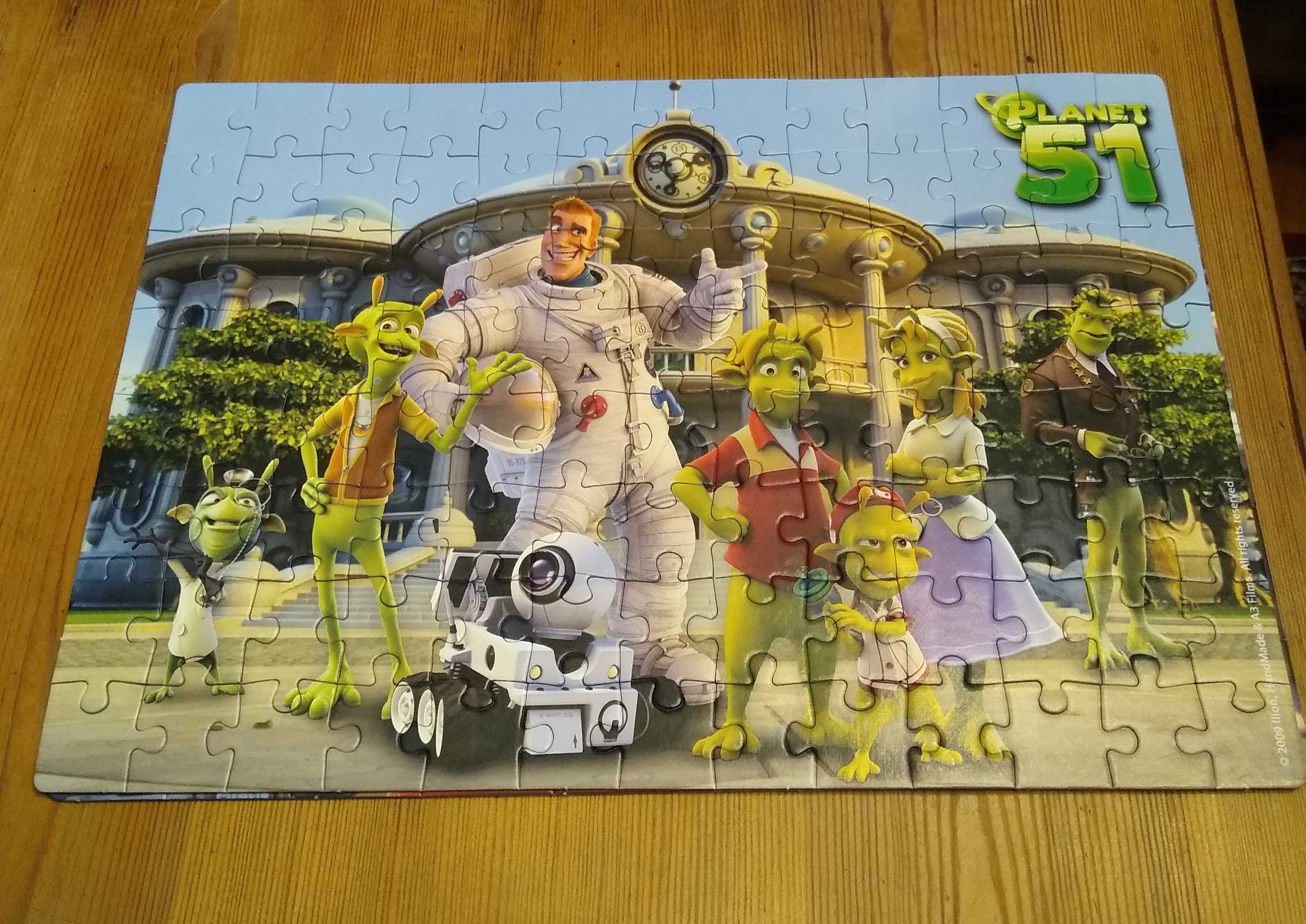 Kosmiczna zabawa - 3 x puzzle w jednym opakowaniu - Planeta 51