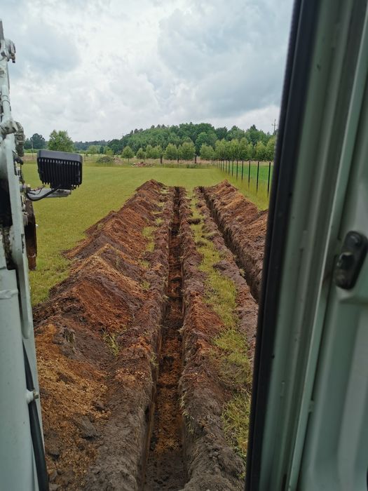 Usługi minikoparką, prace ziemne, wykopy, przyłącza, odwodnienia