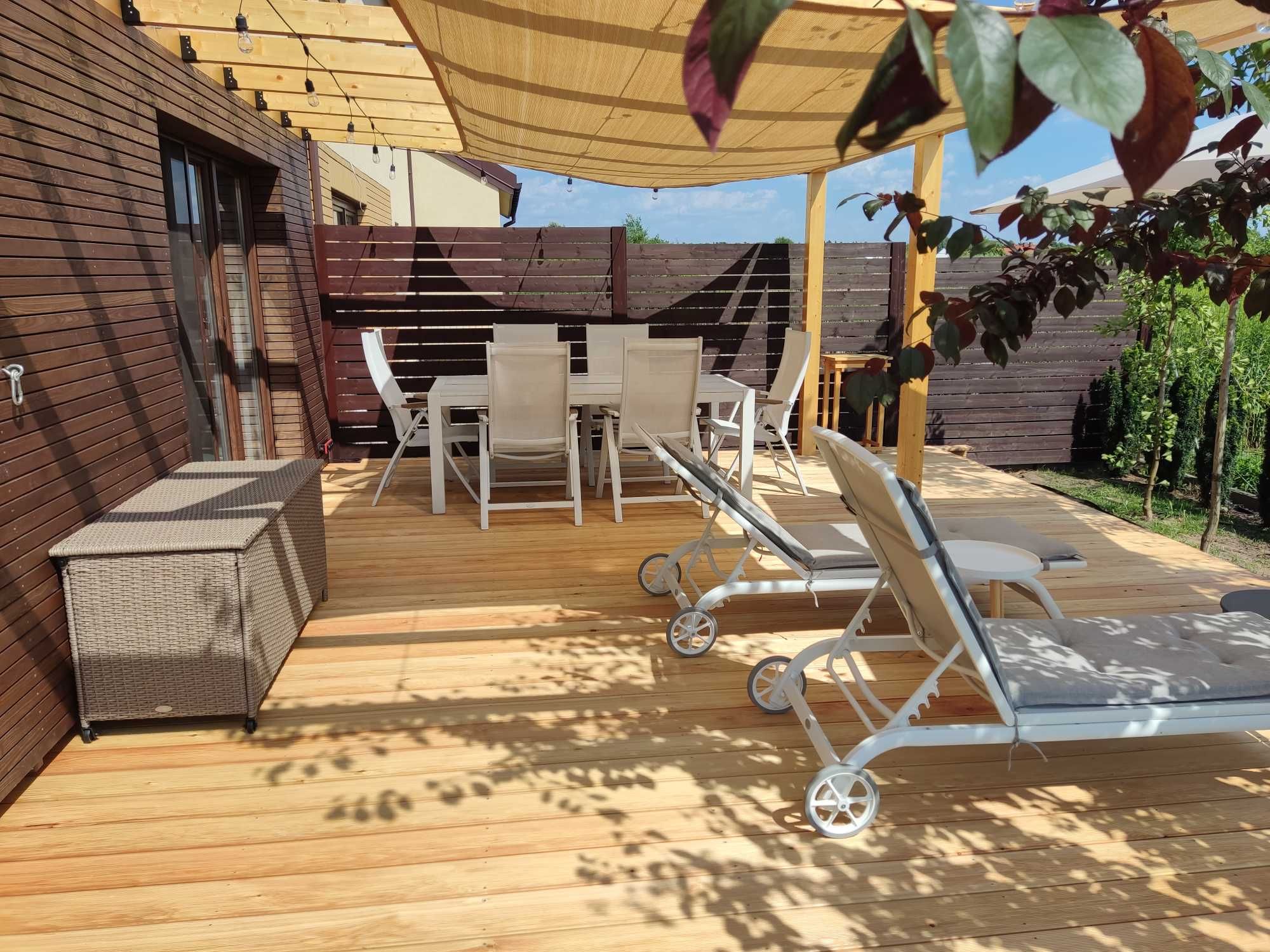 Pergola tarasowa na wymiar BSH, zadaszenie poliwęglan lity, taras