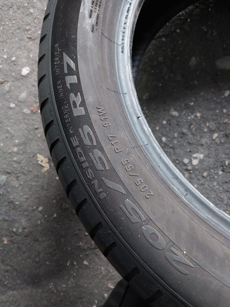 Opony używane 205/55/17 pirelli 2x6 mm 2020