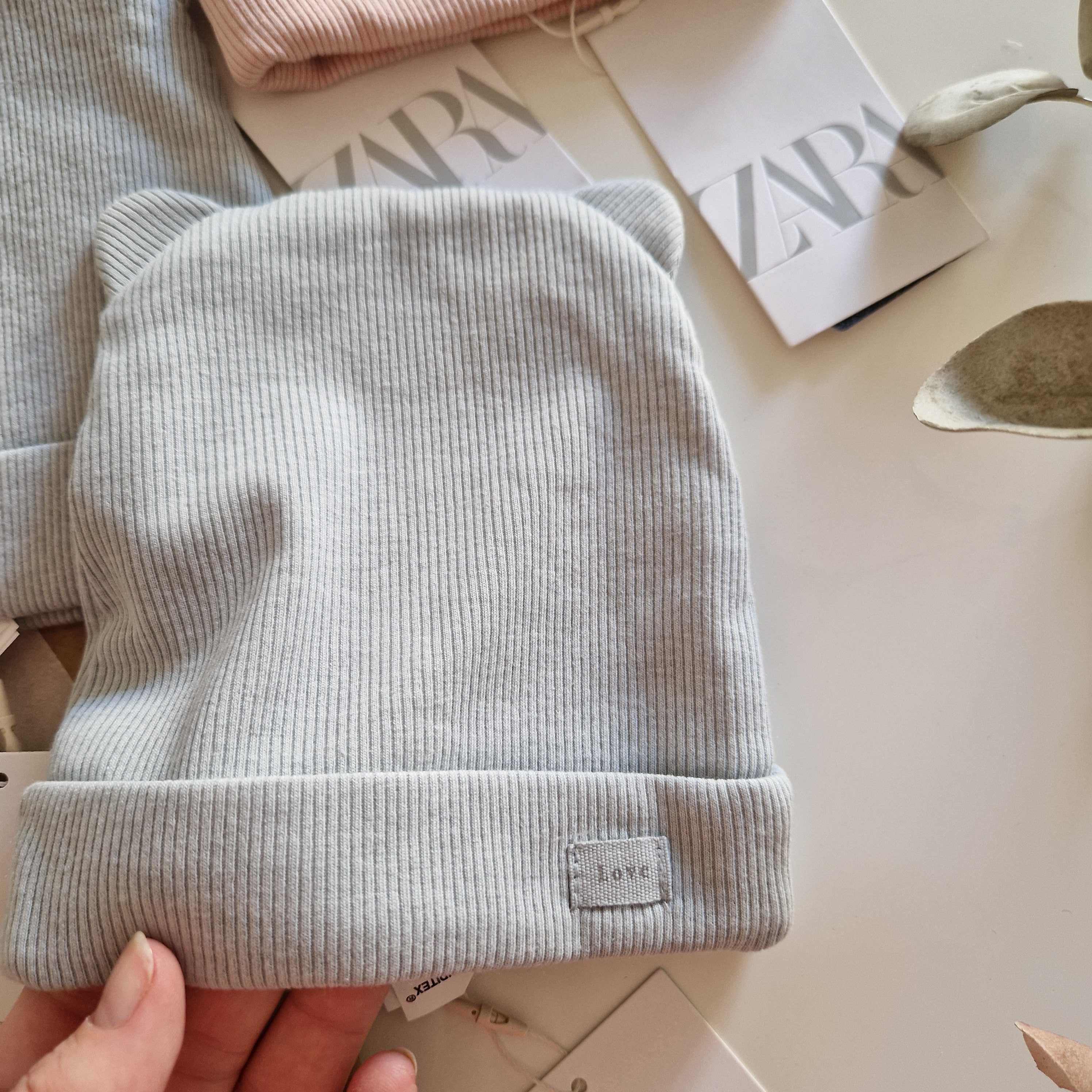 Шапочка с ушками шапка zara 6-12 мес, 68.74.80 3-6 мес